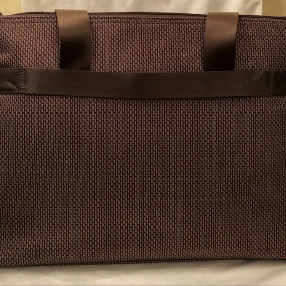 Hartmann Brown Carry On/Laptop Tote 13"x18" Companion Strap for Suitcase Handle - Picture 2 of 4